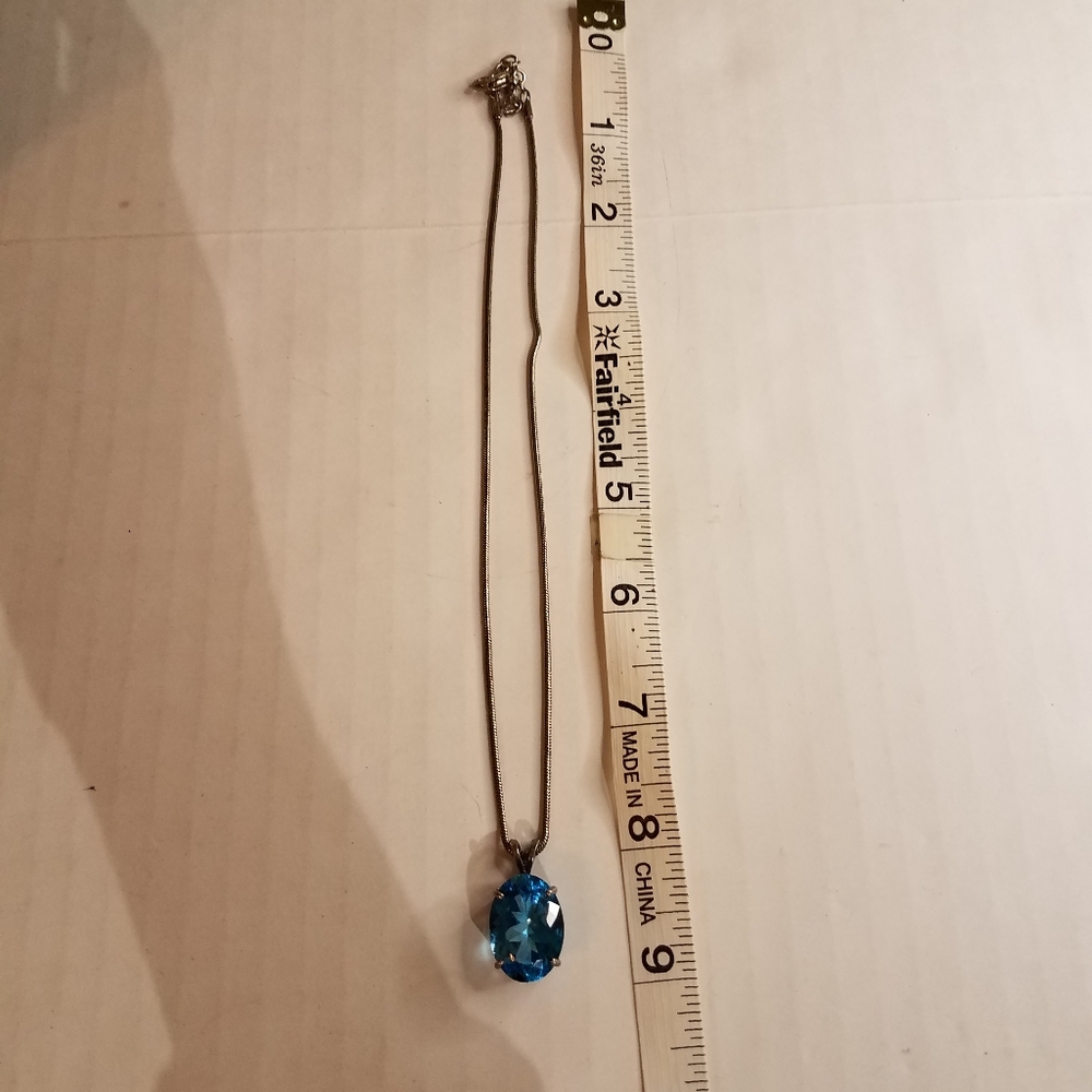 Blue necklace j368 - Picture 2 of 7